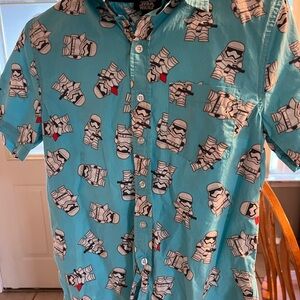 Disney Parks, Youth XS, Star Wars Stormtrooper Button-Up Shirt